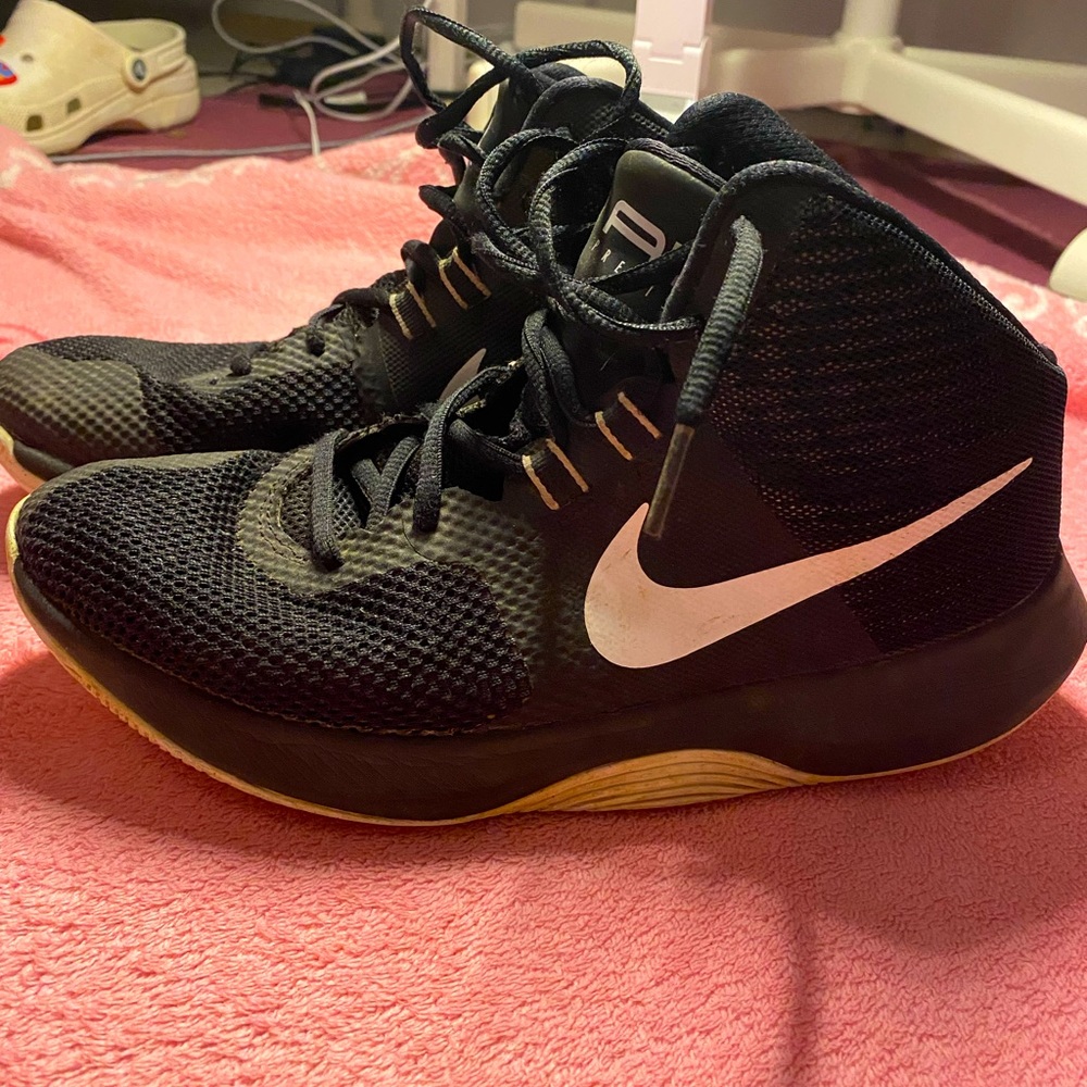 Nike, black, high top basketball shoes
